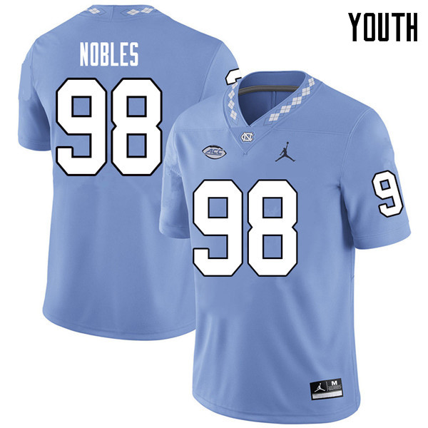 Jordan Brand Youth #98 Alex Nobles North Carolina Tar Heels College Football Jerseys Sale-Carolina B